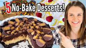 5 INCREDIBLE NO-BAKE DESSERTS | The EASIEST Summer Dessert Recipes! | Julia Pacheco