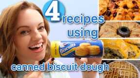 4 EASY WAYS TO USE CANNED BISCUIT DOUGH | CANNED BISCUIT RECIPES