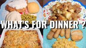 WHAT'S FOR DINNER ? 4 EASY & DELICIOUS MEALS | BUBBLE UP LASAGNA  | FRIED CHICKEN & GRAVY
