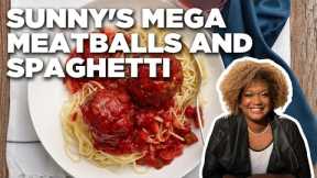 Sunny Anderson's Spicy Spaghetti with Mega Meatballs | Cooking for Real | Food Network
