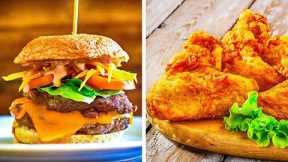 25 Fast Food Recipes to Cook In 5 Minutes || Delicious Burger And Pizza Hacks You Need to Try!