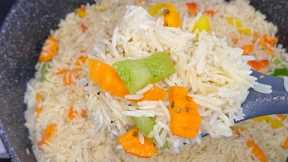 A Delicious Coconut Rice With Vegetables//@Masof's Kitchen