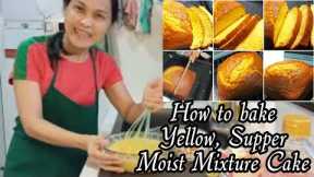 How to bake, Yellow.. Supper Moist mixture Cake #baking #cake