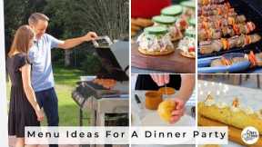 Menu Ideas For A Dinner Party (Beef & Vegetable Kabobs, Baked Potatoes, Hazelnut Cake Roll)