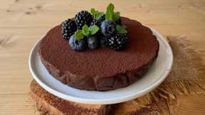 Chocolate Mousse without Gelatine/ No bake chocolate mousse cake (Tiktok viral videos)