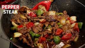 Easy way to make  the tastiest  Pepper Steak recipe for your family  -  cooking stir fry