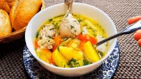 Chicken Potato Soup is a must for everyone! 2 dishes in one pot! Soup for lazy people!