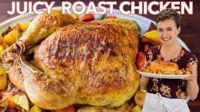 Juicy ROAST CHICKEN RECIPE - How To Cook a Whole Chicken