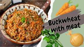 A healthy and simple recipe for BUCKWHEAT with meat. Nutritious and SO DELICIOUS! 😍👍