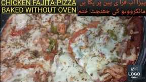Chicken Fajita pizza|Baked on fry pan|without microwave oven|@Sams Tasty Treats