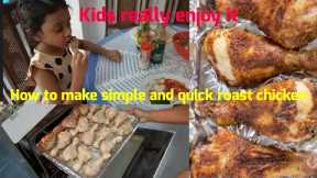 Roast Chicken Recipe | Crispy oven baked chicken thighs | Simple and Easy Roast Chicken Recipe