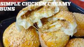 Simple Chicken Creamy buns recipe by SoTempting/homemade Chicken cheese buns.