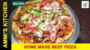 No Oven No Chicken Beef Pizza With Pizza Sauce Recipe 🍕💯| pizza 🍕|Tawa Pizza without Oven 👆🧀