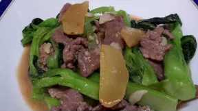 THE BEST BEEF WITH GARLIC SAUCE & CHOY SAM CHINESE RECIPE || #cafedecoral RECIPE || SIMPLE DELICIOUS