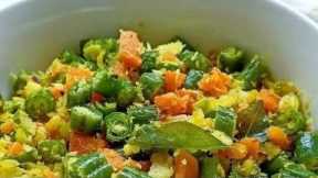 Carrot Beans Poriyal/ Simple Poriyal Recipe/ Veg Side Dish