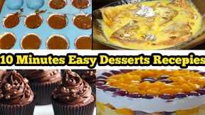 10 Minutes Dessert Recipe | Easy Chocolate dessert Recipe | Fruit Custard | Trifle | Cupcakes