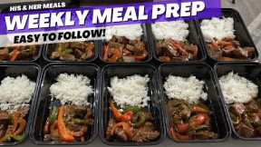 Weekly Meal Prep | His and Her Meals | Best Pepper Steak Recipe!