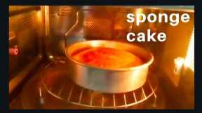 Easy Sponge cake for 1kg in Microwave-convection mode/B'day cake 1kg/Delicious- spongecake Recipe