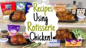 5 AMAZING Recipes Using ROTISSERIE CHICKEN | The FASTEST Easy Chicken Dinner Ideas | Julia Pacheco