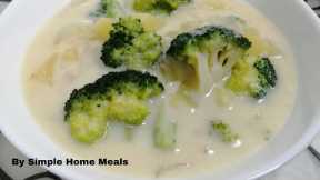 Enjoy this simple broccoli & potato cheesy soup recipe | Creamy broccoli potato soup recipe