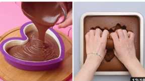 Food-Recepi-Cooking - how to make DIY Valentine Cake Hacks For Your Darling   Yummy Chocolate HEART