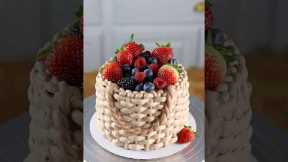 Picnic Basket Cake 🧺 #cake #baking #shorts