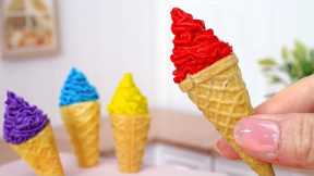 Yummy Ice Cream 🍨 Fresh Miniature Rainbow Ice Cream Recipe | 1000+ Miniature Desserts By Mini Cakes