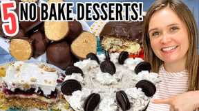 5 NO-BAKE DESSERTS | Incredibly EASY No-Bake Dessert Recipes | Julia Pacheco
