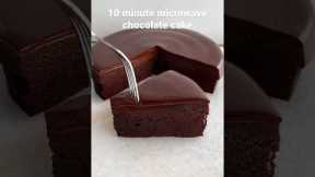 Amazing 10 minute microwave chocolate cake! #easyrecipe #chocolatecake