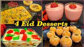 4 Easy Eid Desserts Recipes | Eid Special Dessert Recipes By Pakistani Mom In USA