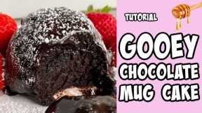 Gooey Chocolate mug cake! Recipe tutorial #Shorts