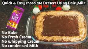 Best creamy cold chocolate dessert recipe | No Bake desserts | Easy chocolate dessert | RECIPE 💯