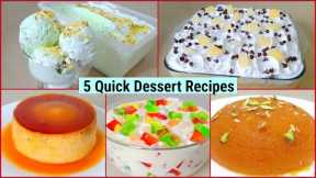 5 Quick And Easy Dessert Recipes | Yummy Desserts