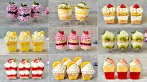 9 Quick and Easy NO BAKE Fruit Dessert Cups Recipes. Easy and Yummy Summer dessert ideas.