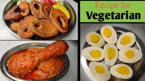 Veg Egg, Veg Chicken, Veg Fish, Veg Omelette Recipe | Easy Recipe for Vegetarians | Vegan Recipes