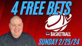 Sunday 4 Free NCAAB Picks & Betting Predictions - 2/25/24 l Picks & Parlays