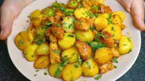 Chicken breast and Garlic butter potatoes | Easy and delicious recipe in 5 minutes.