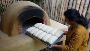 Village Bread Recipe ❤ She is baking Milk Breads in a Traditional Wood Fired Oven in my Village