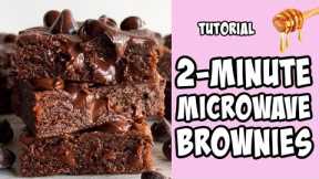 2-Minute Microwave Brownies! tutorial #Shorts