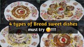 New Way 4 Delicious Types Of Bread Dessert|| Very Easy to make at home  || By Tawakkal Family