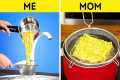 Me VS Mom || Simple Cooking Hacks to