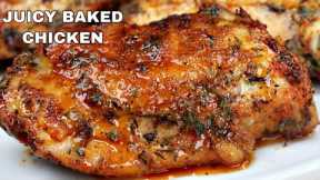 You'll Never Bake Chicken Thighs Any Other Way | Juicy OVEN Baked Chicken