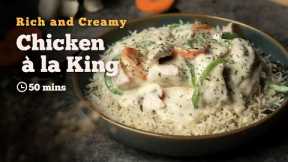 Chicken A La King | Chicken in Cream Sauce | Chicken Recipes | Continental Recipes | Cookd