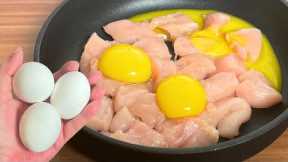 Don´t cook chicken breast until you see this recipe! A simple and delicious chicken and egg recipe!