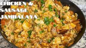 CHICKEN & SAUSAGE JAMBALAYA | EASY JAMBALAYA | CHICKEN & RICE | DINNER RECIPES