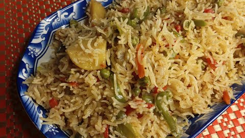 Mix Vegetable Rice Recipe By 4mrecipes | Mix Vegetable Pulao | Vegetable Rice