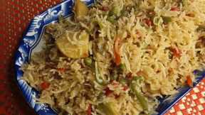 Mix Vegetable Rice Recipe By 4mrecipes | Mix Vegetable Pulao | Vegetable Rice