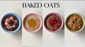 4 different ways baked oats | how to make baked oats