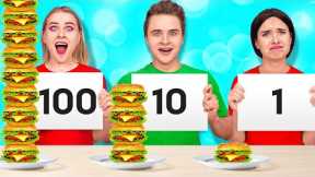 24 HOUR FOOD CHALLENGE #2 || How to Sneak Food by 123 GO! SCHOOL