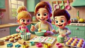 Baking with Numbers 🍰🔢 Learn to Count While We Bake! 🧁🎶 | Nursery Rhymes & Kids Songs